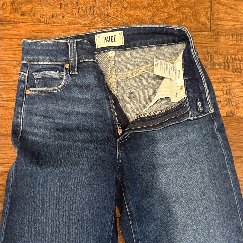 PAIGE Anessa Wide-Leg Ankle Jeans size 23 - Picture 3 of 4